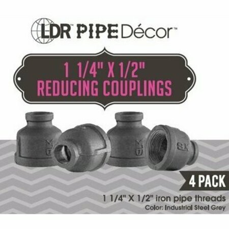 PIPE DECOR COUPLING1 1/4 IN X 1/2 REDUC, 4PK 360 RC-11412-4